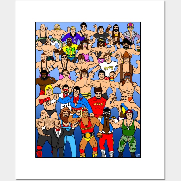 80s Wrestling Figure Art Wall Art by The80sCinemasShop